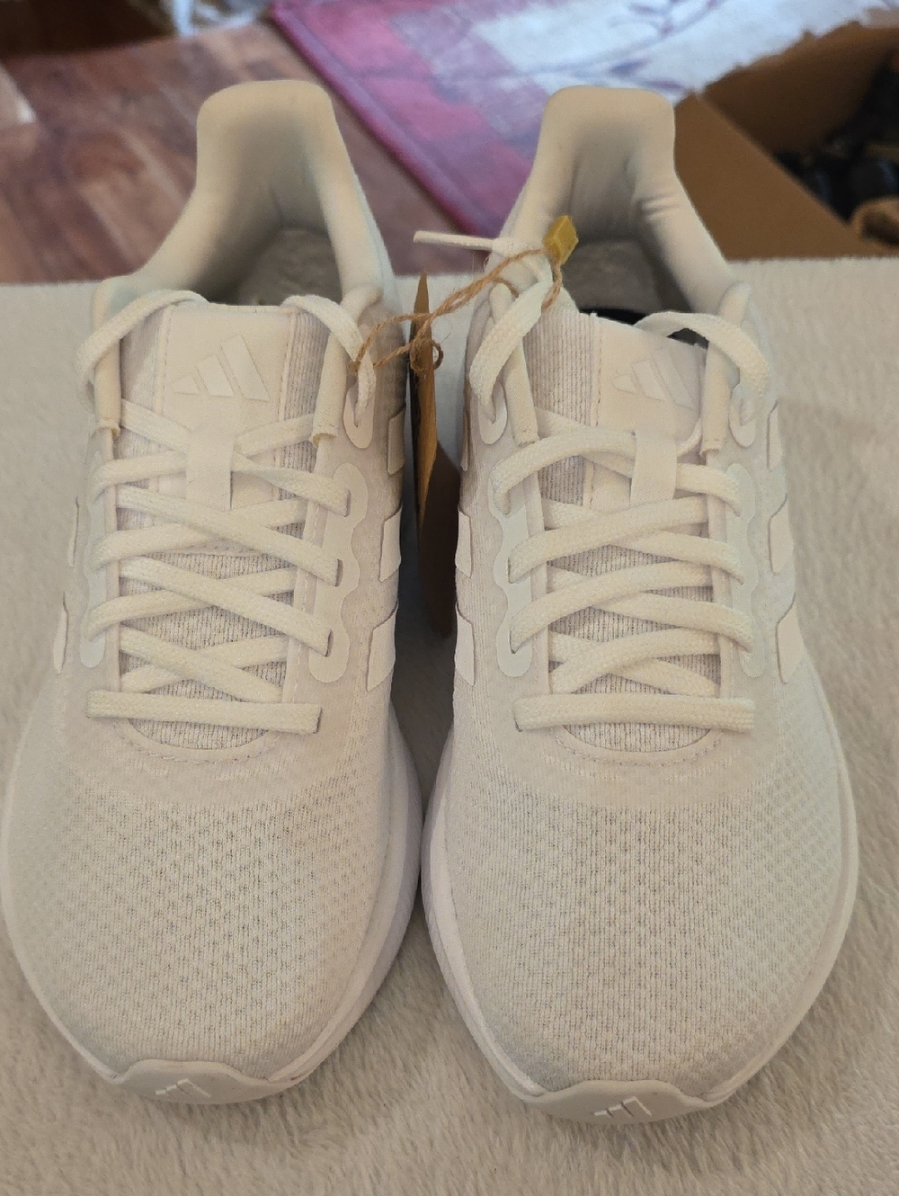 adidas Cloudfoam White Knit Training Sneakers